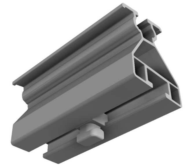 Schletter FixZ-10 Front Foot Panel Support Rail 18-96mm 10 Degrees with Connector - 163900-022