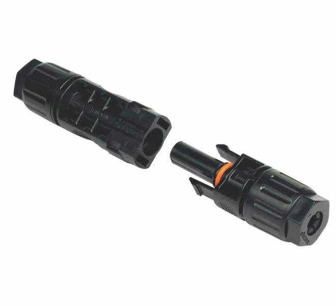 Elmex PV Solar Male MC4 Connector Straight 1.5kV 54A IP68 - EMPV4NM