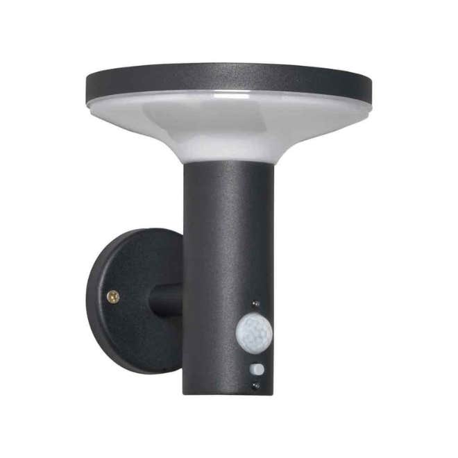Forum Claire LED Solar Wall Light with PIR Sensor 3000K in Black - ZN-42049