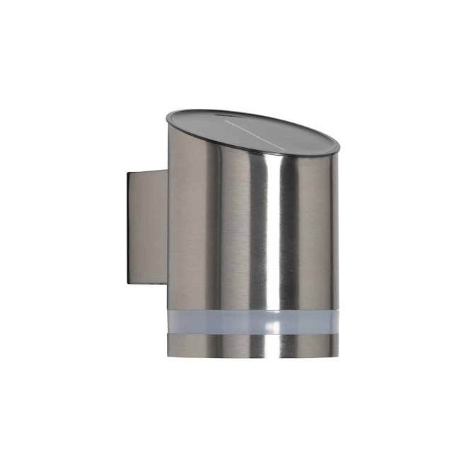 Forum Trimdon LED Solar Wall Light 3000K 100 Lumens in Stainless Steel - ZN-42045