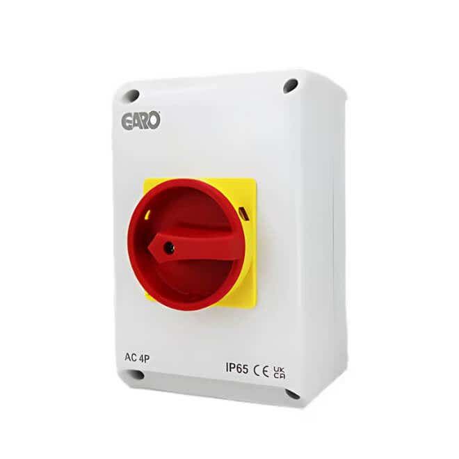 Garo Safety Isolator AC20 Amp 4pole IP65 - SIAC420IP65