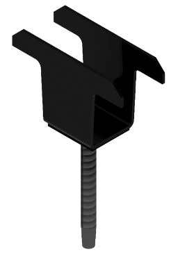 GSE Integrated Black Steel Double Centre Clamp H16 & EPDM Wedge - ART105904