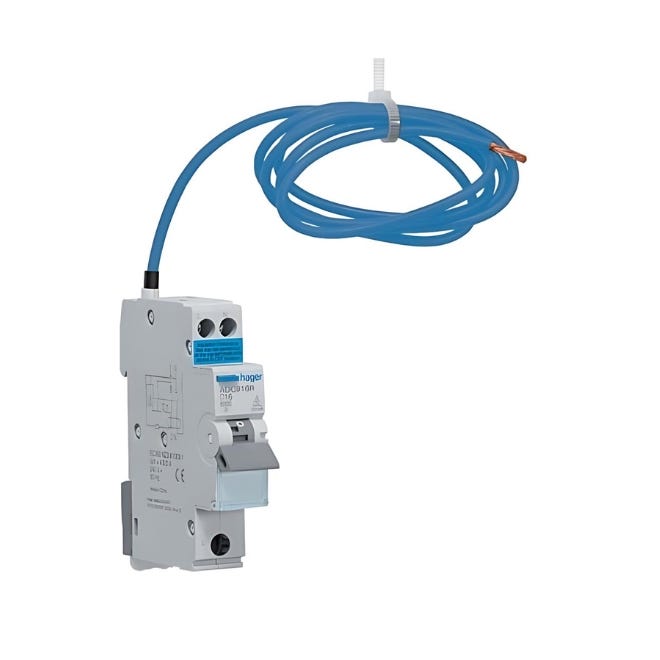 Hager 16A Double Pole RCBO C Curve 6kA 30mA Type A - ADC916R