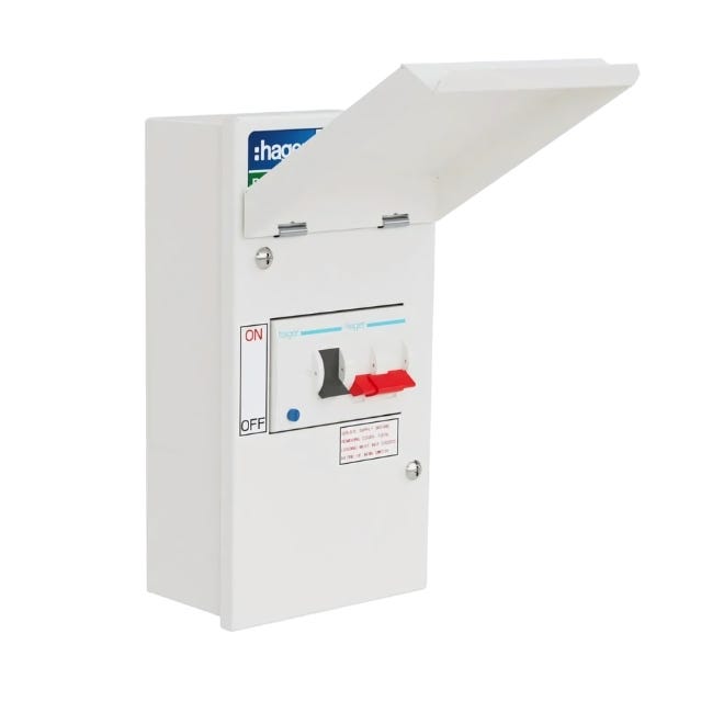 Hager Enclosed 4 Way 100A Main Switch with 40A RCBO EV Charging Consumer Unit - VR440EV