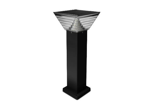 NightSearcher NexSun Square Multi-Coloured Solar Bollard Light - NEXSUN-BOLLARD-S