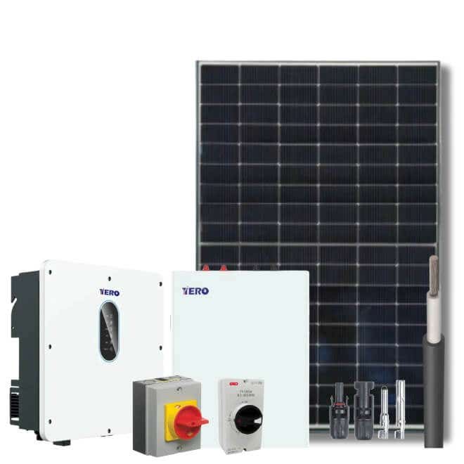 3.36Kw, 8 Panel Solar Array, Hybrid Inverter And 10Kwh Of Battery Storage With Pitched Roof Mounting