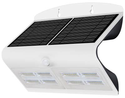 Robus SOL 6.8W Solar LED Wall Light with PIR IP65 White 4000K