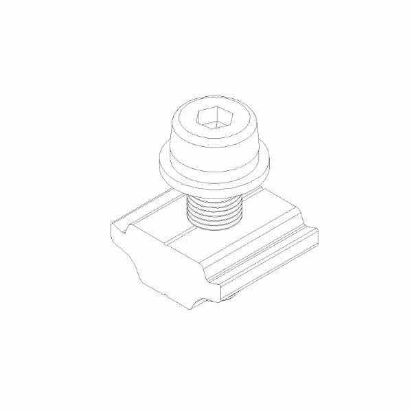 Tero Internal Clamp Rail Flat Roof - TE - JM-BN-20-Z