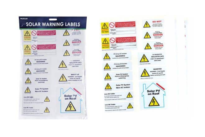 Deligo Solar Warning Labels - WLSOLAR