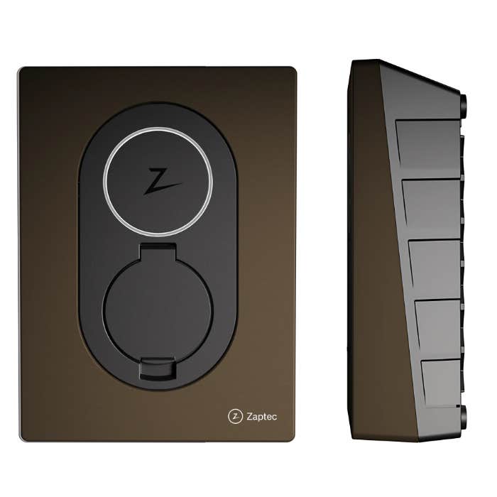 Zaptec Go 7.4kW Smart EV Charger, IP54, Type 2 Socket Wood Brown - 900-00018